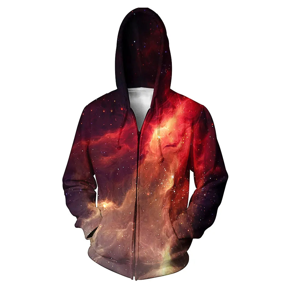 CJ 3d Printed Hoodies Men/Women Graphic Hooded Outerwear Galaxy Tops Male Fashion Autumn Winter Style Men's Clothing Sweatshirts