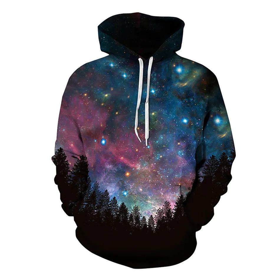 CJ 3d Printed Hoodies Men/Women Graphic Hooded Outerwear Galaxy Tops Male Fashion Autumn Winter Style Men's Clothing Sweatshirts