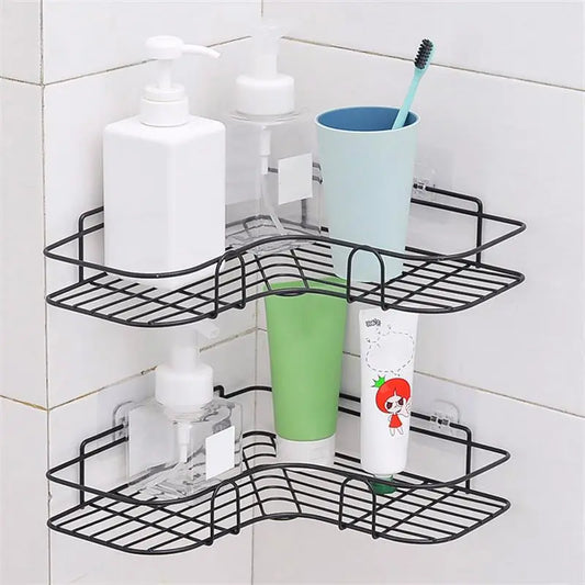 Stainless Steel Triangle Rack For Kitchen Bathroom Storage Rack Thickened Love Corner Rack Storage Rack Durable