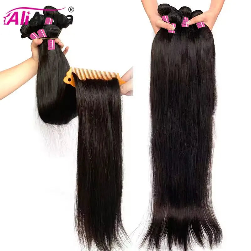 Human Hair Bundles Brazilian Hair Weave Bundles Straight Human Hair Extensions