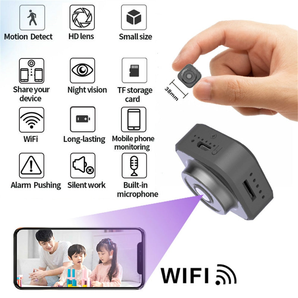 1080P Mini Wifi Camera HD Wireless Camcorder Home Security Motion Detection Nanny IP P2P Camera DVR Rechargeable Battery cam New