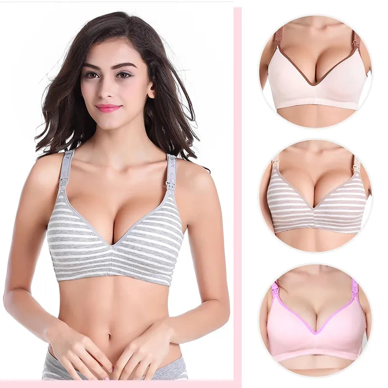 Maternity Bras Wirefree Nursing Bra Panties Set Pregnancy Clothes Prevent Sagging Breastfeeding Women's Breathable Lactancia Bra