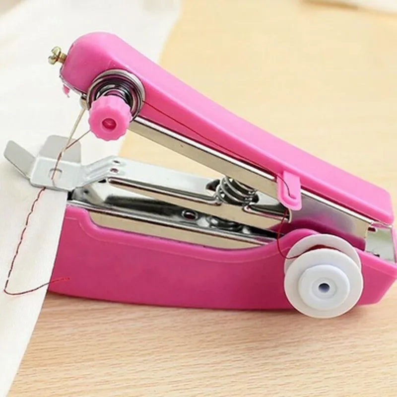 Portable Sewing Machine Mini Manual Handy Needlework Cordless Tools Stitch Sew Clothes Fabric Electric Sewing Machine Household