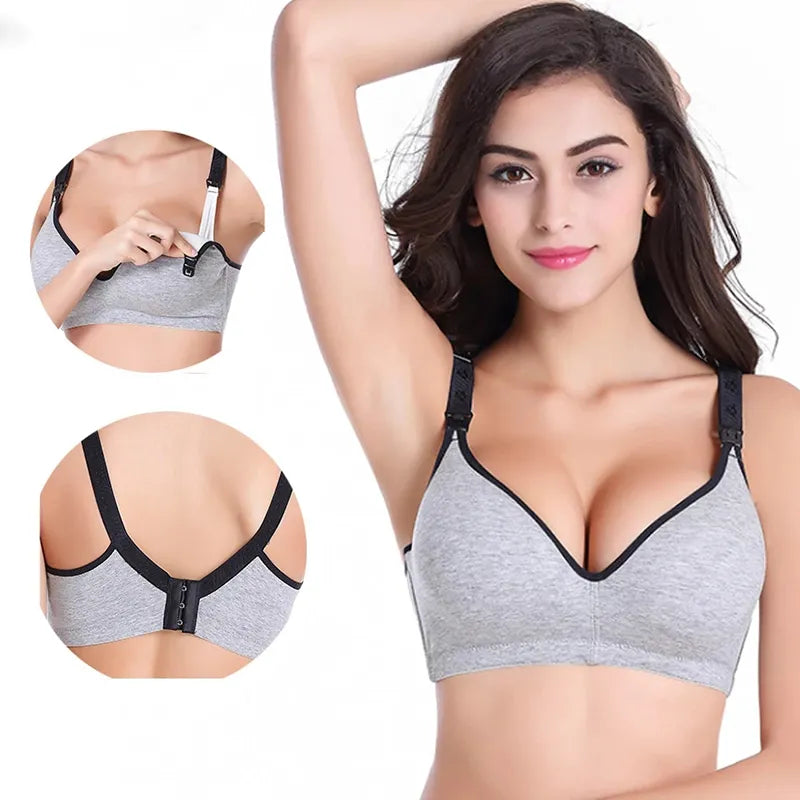 Maternity Bras Wirefree Nursing Bra Panties Set Pregnancy Clothes Prevent Sagging Breastfeeding Women's Breathable Lactancia Bra