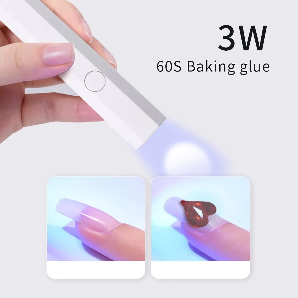 Portable Salon Quick Dry USB Nail Dryer Machine Home Phototherapy Tools Professional UV LED Nail Lamp Mini Flashlight Pen