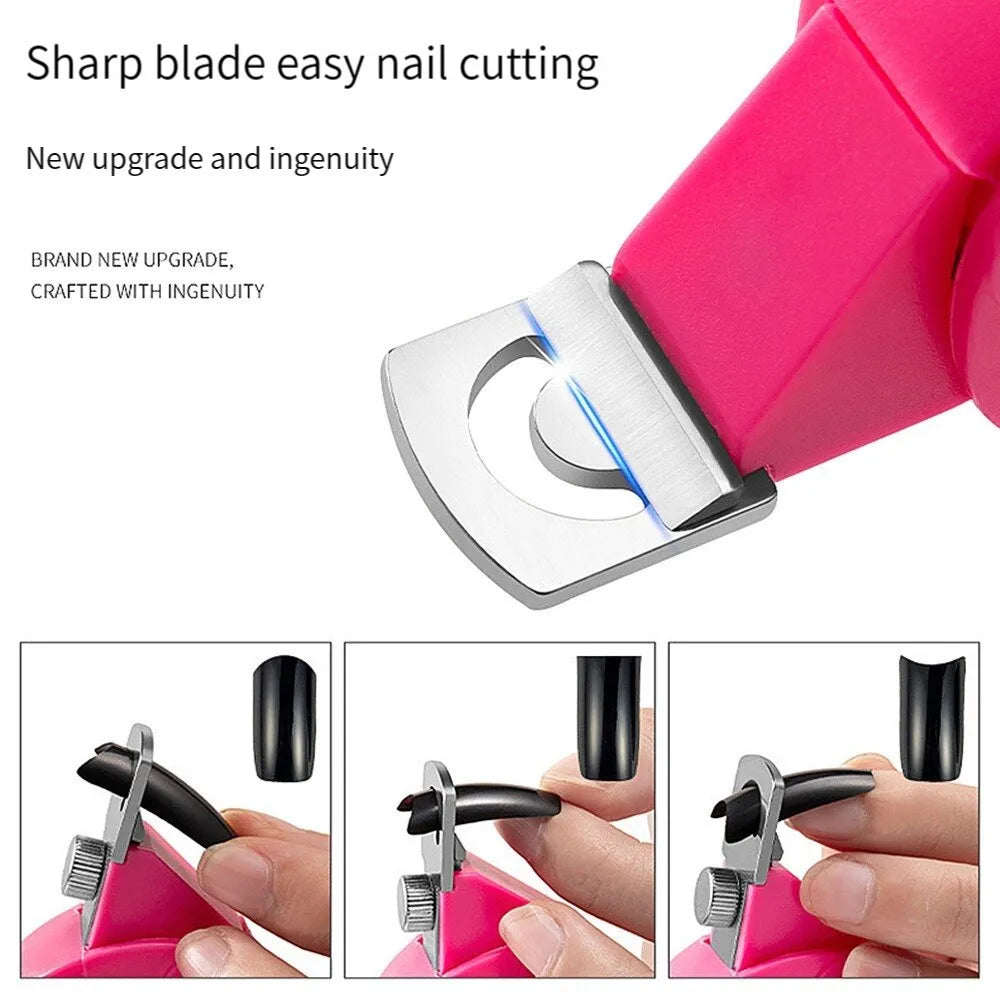 Acrylic Nail Clipper Adjustable Stainless Steel Cutter Trimmer for Nail Art Beauty Salon Tool Manicure Project